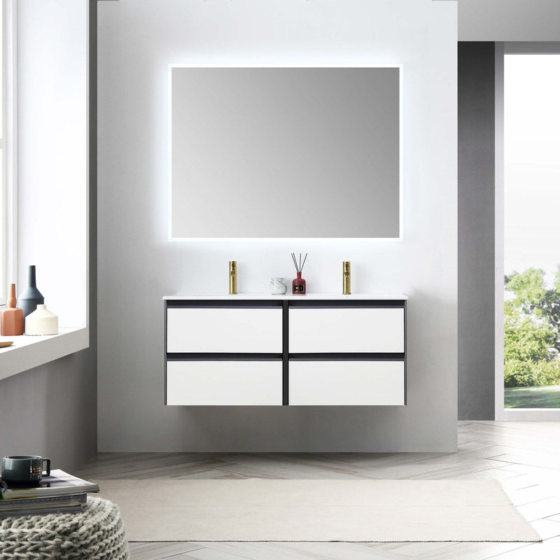 Blossom Berlin – 48 Inch Vanity – Glossy White & Glossy Grey - V8019 48 01 - Backyard Provider