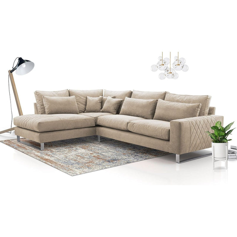 Maxima House FLORA Sofa Beige Sectional Sofa - Backyard Provider