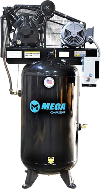 Mega Compressor Air Compressor 2 Stage 80 Gallon 5 HP 175 PSI Electric Start New MP-5080VMBA