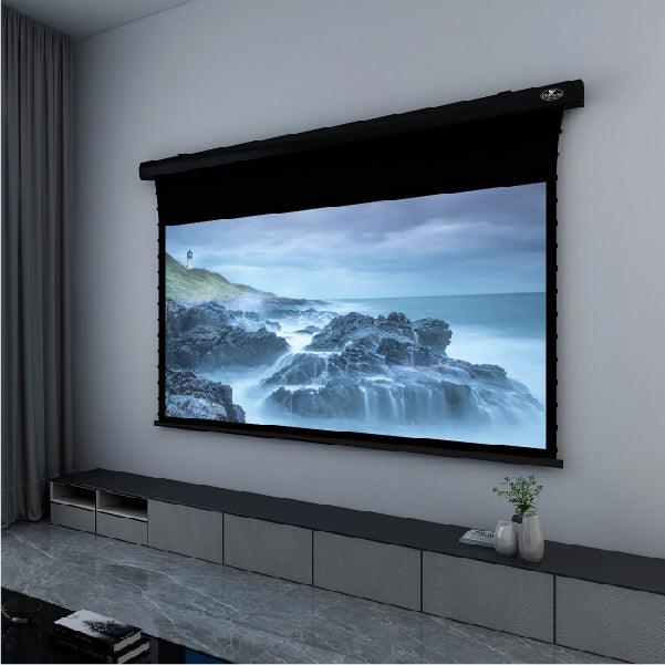 VIVIDSTORM Pearl White Cinema Plus Motorized Tension Floor Rising Projector Screen