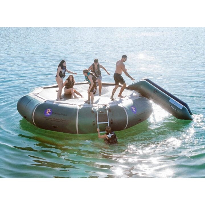 Island Hopper Water Trampolines - 17' Island Hopper "Bounce & Splash" - 17'BNS- GR