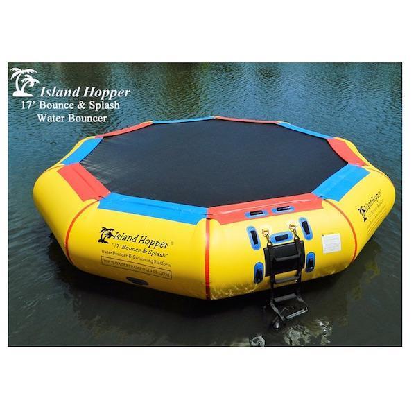 Island Hopper Water Trampolines - 17' Island Hopper "Bounce & Splash" - 17'BNS- GR