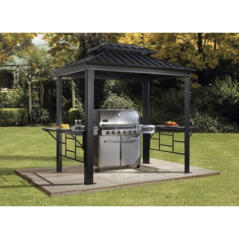 Sojag Gazebo BBQ Messina Grill 6 x 8 ft - Dark grey