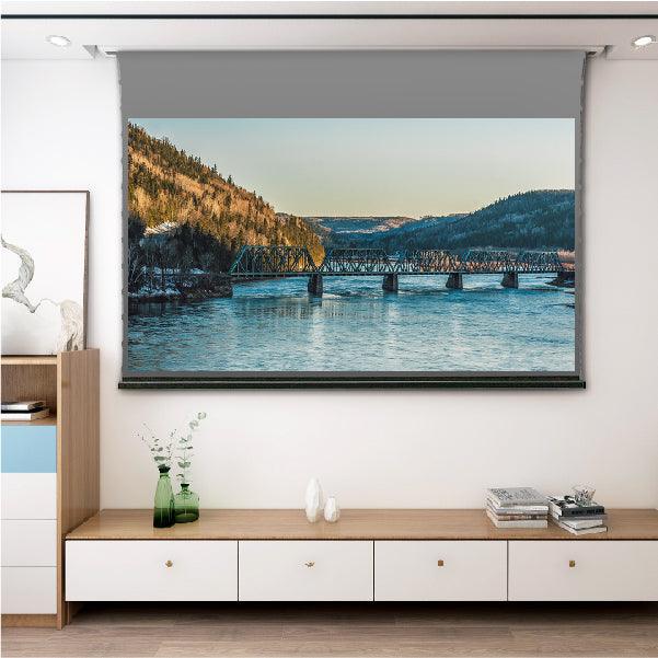 VIVIDSTORM 3D ALR Slimline Motorized Tension Obsidian Long Throw Projector Screen High Gain