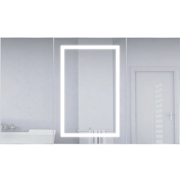 Krugg Svange 6036LLR 60" X 36" LED Medicine Cabinet with Dimmer & Defogger SVANGE6036LLR - Backyard Provider