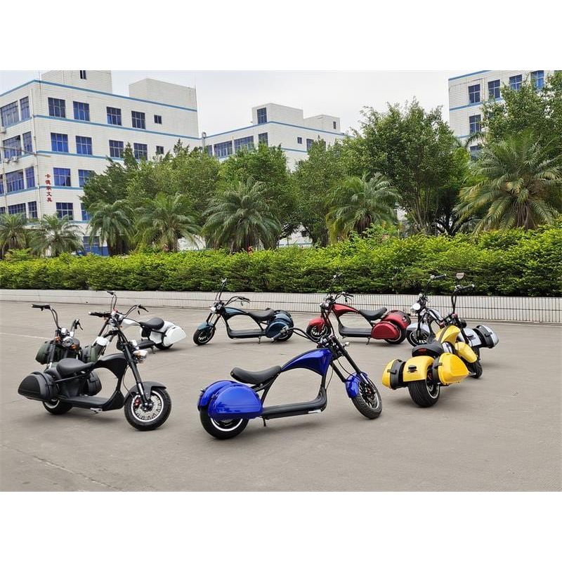 SoverSky M1 60V 2000W Fat Tire Electric Chopper Scooter - SOV-M1-BLUE