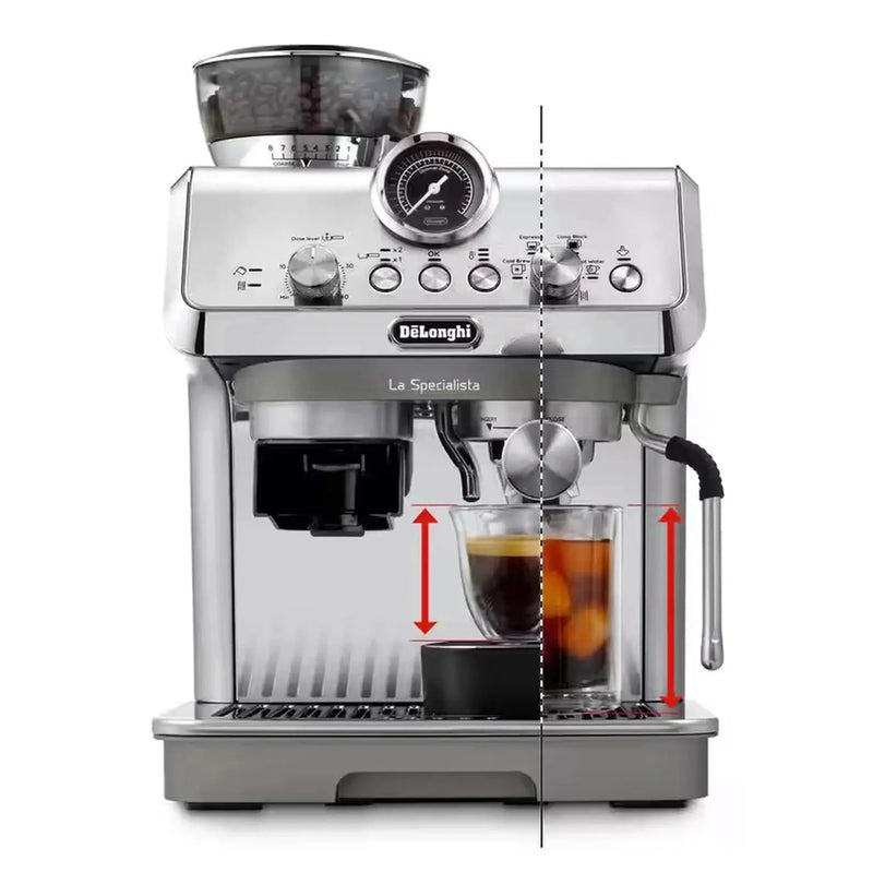 De'Longhi La Specialista Arte Evo Espresso Machine with Cold Brew in Silver EC9255M