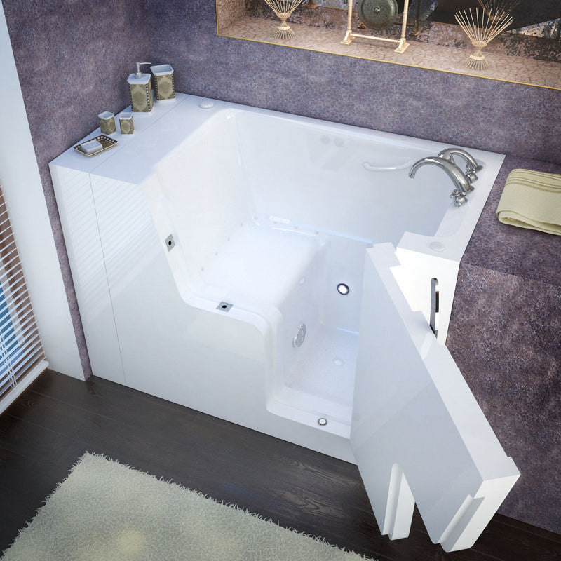 Meditub 29 x 53 White Wheelchair Accessible Bathtub 2953 - Backyard Provider