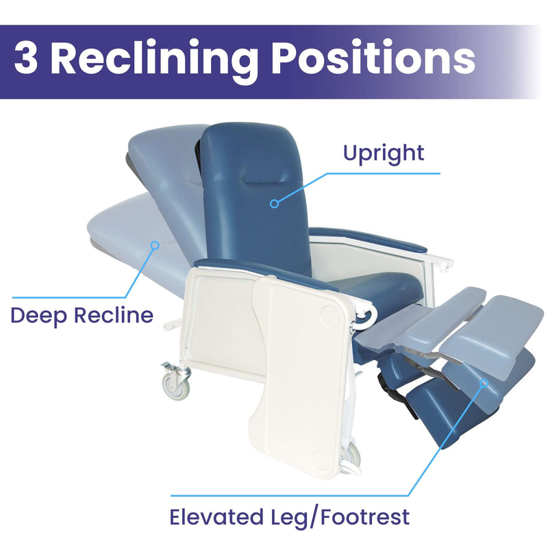 Medacure Bariatric Geri Chair Recliner with a Tray