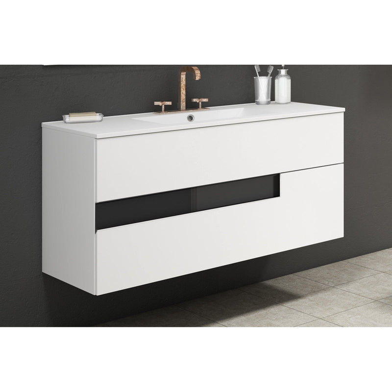 Lucena Bath Vision 48" Contemporary Wood Single Vanity in 6 colors - Backyard Provider