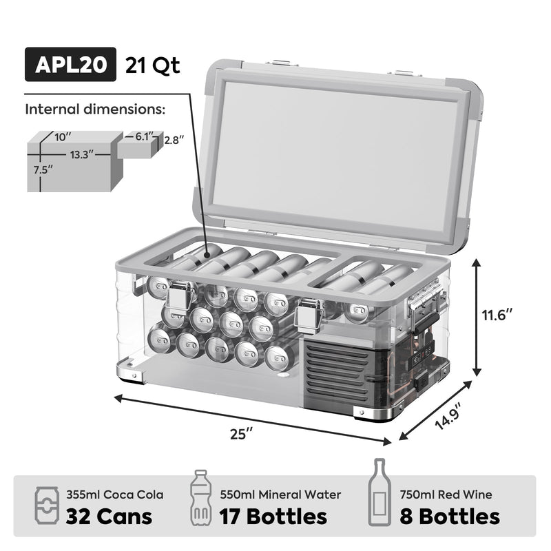 21QT APL20 Light Duty Aluminum Freezer Single Zone With Cover
