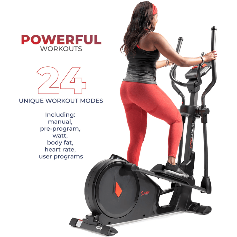 Sunny Health & Fitness Premium Elliptical Exercise Machine Smart Trainer