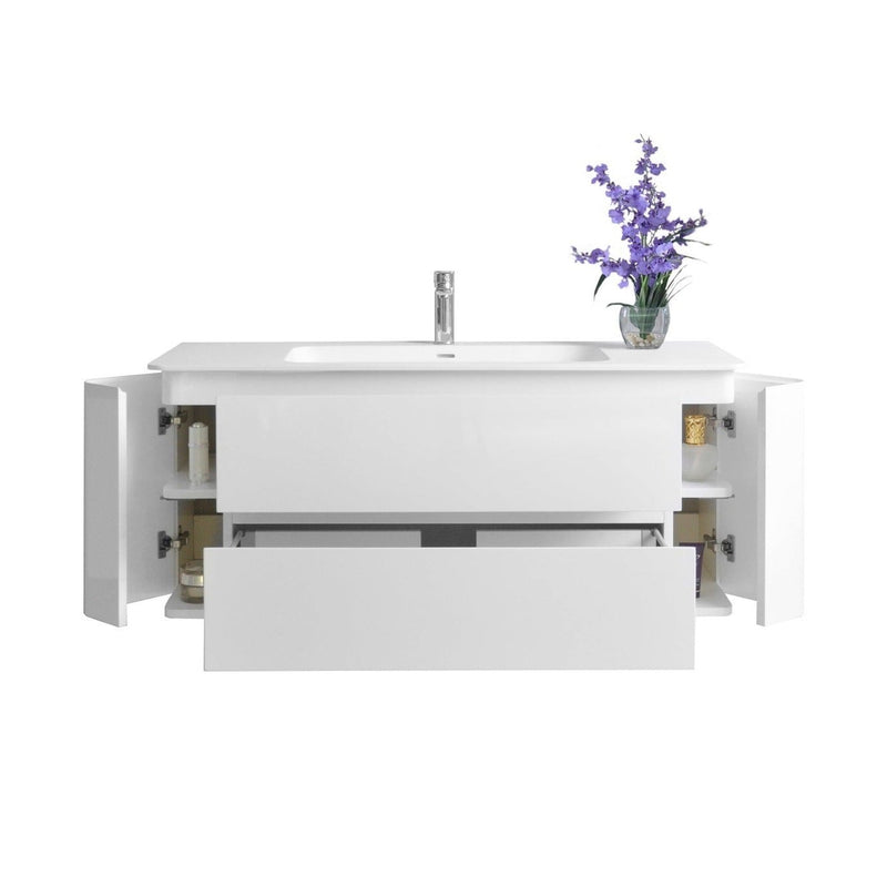 Ancerre Gwyneth Bathroom Vanity with Solid Surface Top Cabinet Set Collection - Backyard Provider