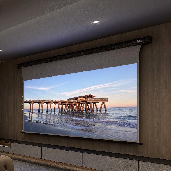 VIVIDSTORM ALR P Slimline Motorized Tension Obsidian Long Throw Perforated Projector Screen