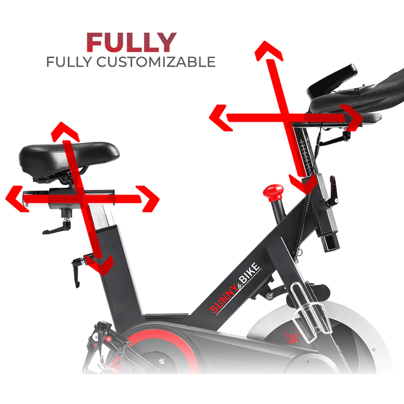 Sunny Health & Fitness Premium Indoor Cycling Smart Stationary Bike with Exclusive SunnyFit App Enhanced Bluetooth Connectivity