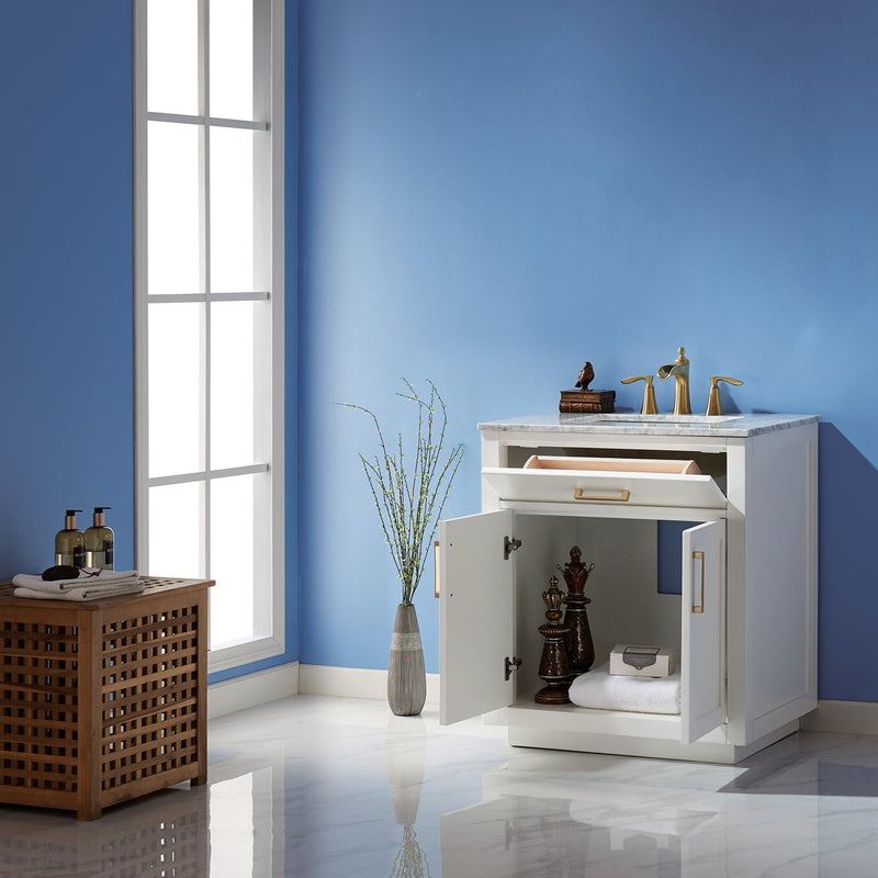 Altair Designs Ivy 30" Single Bathroom Vanity Cabinet Only - 531030-CAB-WH-NM - Backyard Provider