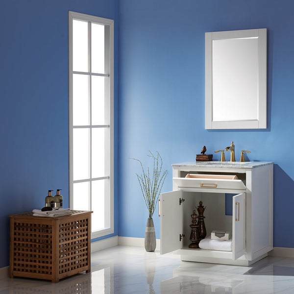 Altair Designs Ivy 30" Single Bathroom Vanity Cabinet Only - 531030-CAB-WH-NM - Backyard Provider