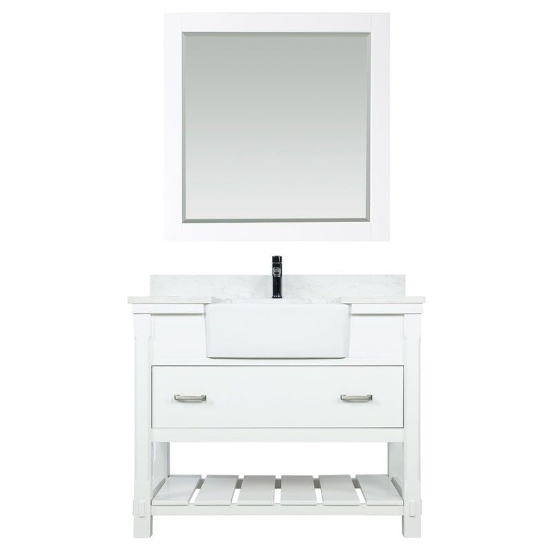 Altair Designs Georgia 42" Single Bathroom Vanity with White Farmhouse Basin - 537042-JB-AW-NM - Backyard Provider