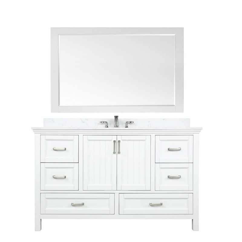 Altair Designs Isla 60" Single Bathroom Vanity Set with White Composite Aosta Marble Countertop - 538060S-WH-AW-NM - Backyard Provider