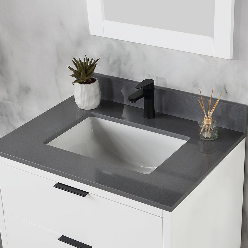 Altair Designs Helios 30" Single Bathroom Vanity Set with Concrete Gray Stone Countertop - 548030-WP-CG-NM - Backyard Provider