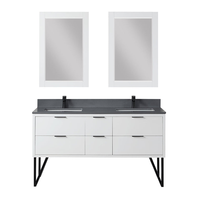 Altair Designs Helios 60" Double Bathroom Vanity Set with Concrete Gray Stone Countertop - 548060-WP-CG-NM - Backyard Provider