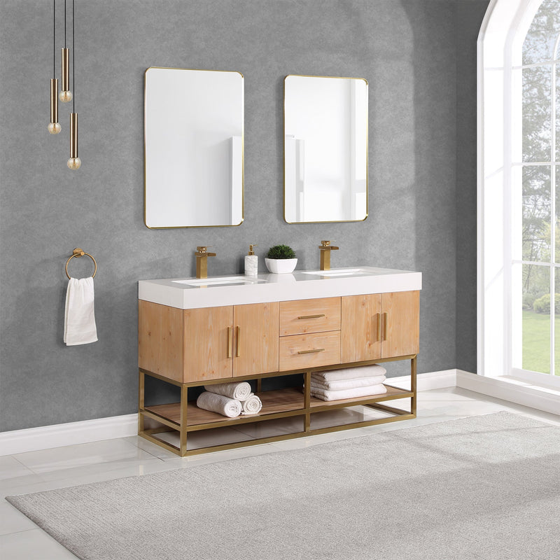 Altair Designs Bianco Double Bathroom Vanity with White Composite Stone Countertop - 552060B-LB-WH-NM - Backyard Provider