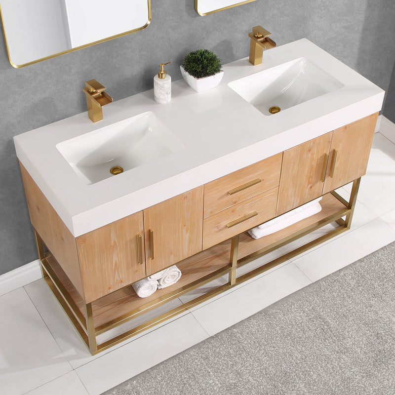 Altair Designs Bianco Double Bathroom Vanity with White Composite Stone Countertop - 552060B-LB-WH-NM - Backyard Provider