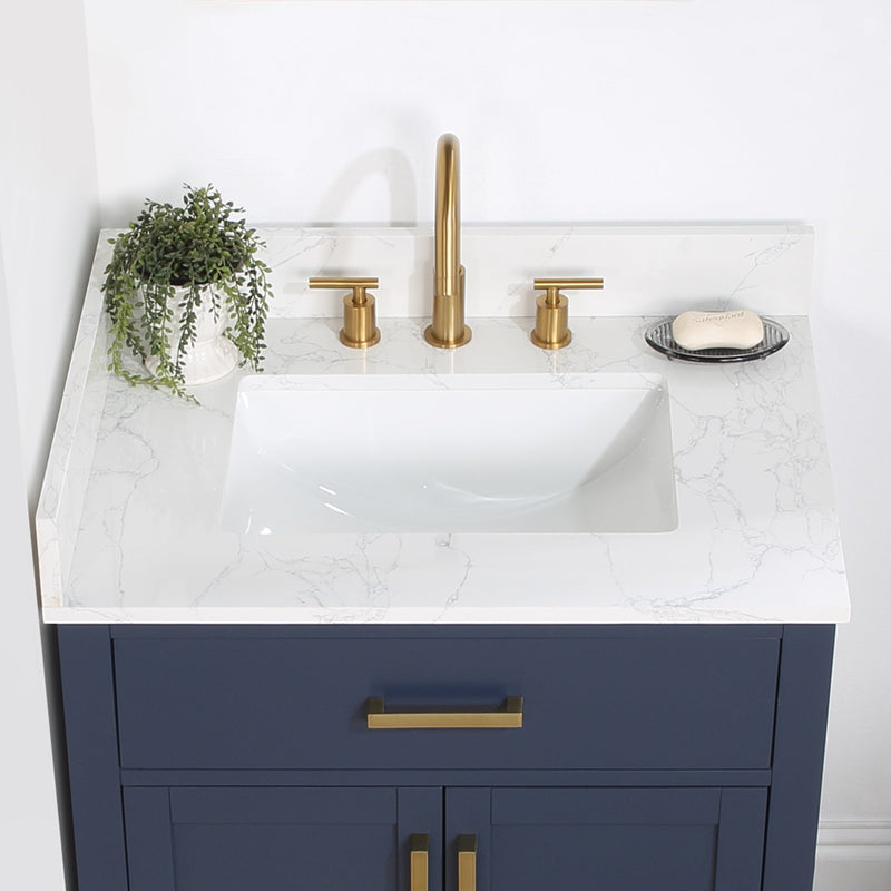 Altair Designs Gavino 30" Single Bathroom Vanity with Composite Stone Countertop - 557030-RB-GW - Backyard Provider