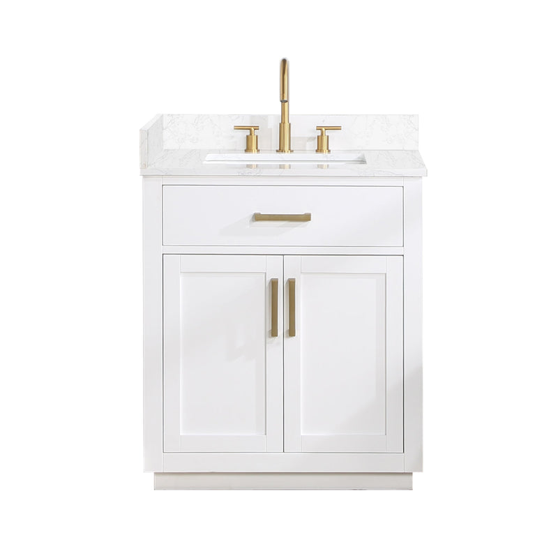 Altair Designs Gavino 30" Single Bathroom Vanity with Composite Stone Countertop - 557030-RB-GW - Backyard Provider