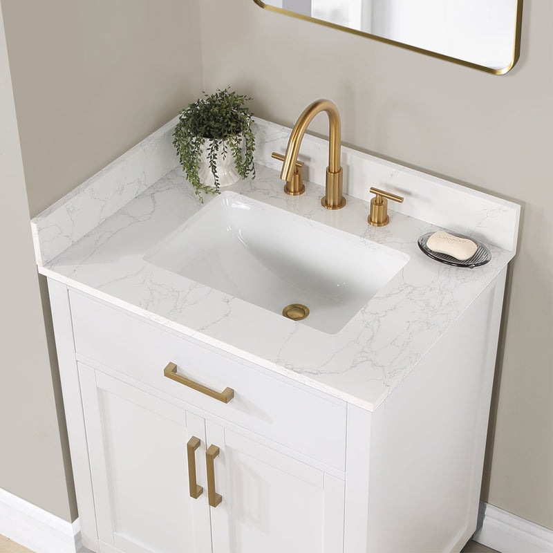 Altair Designs Gavino 30" Single Bathroom Vanity with Composite Stone Countertop - 557030-RB-GW - Backyard Provider