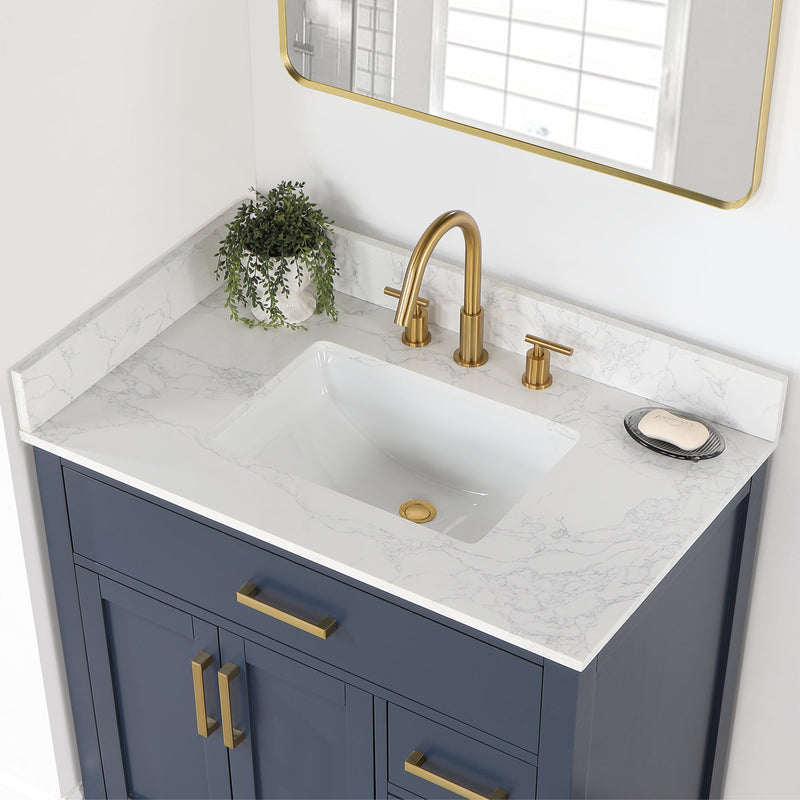 Altair Designs Gavino 36" Single Bathroom Vanity with Composite Stone Countertop - 557036-RB-GW - Backyard Provider