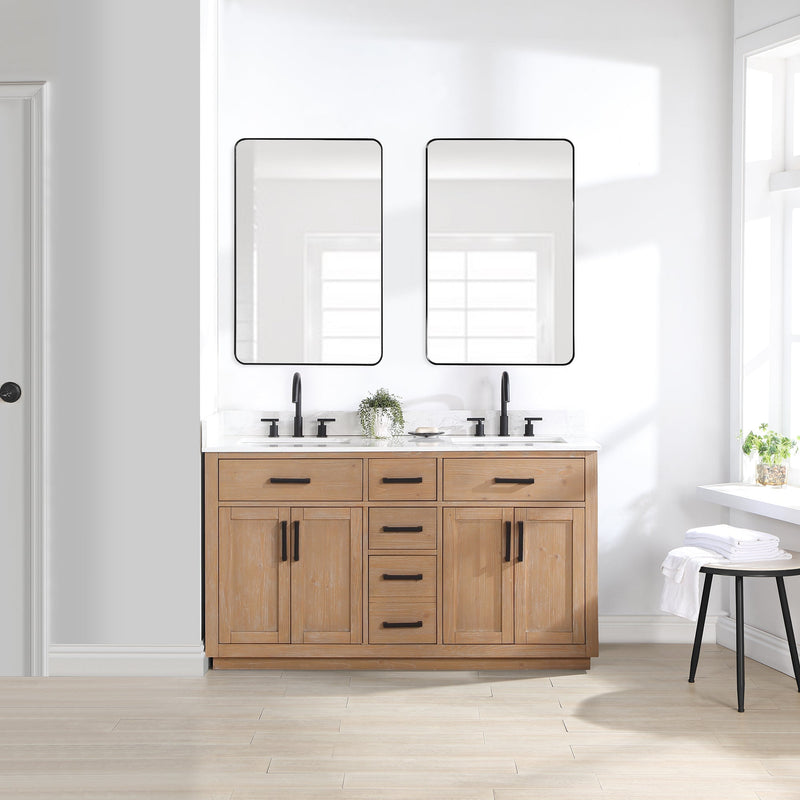 Altair Designs Gavino 60" Double Bathroom Vanity with Composite Stone Countertop - 557060-LB-GW - Backyard Provider