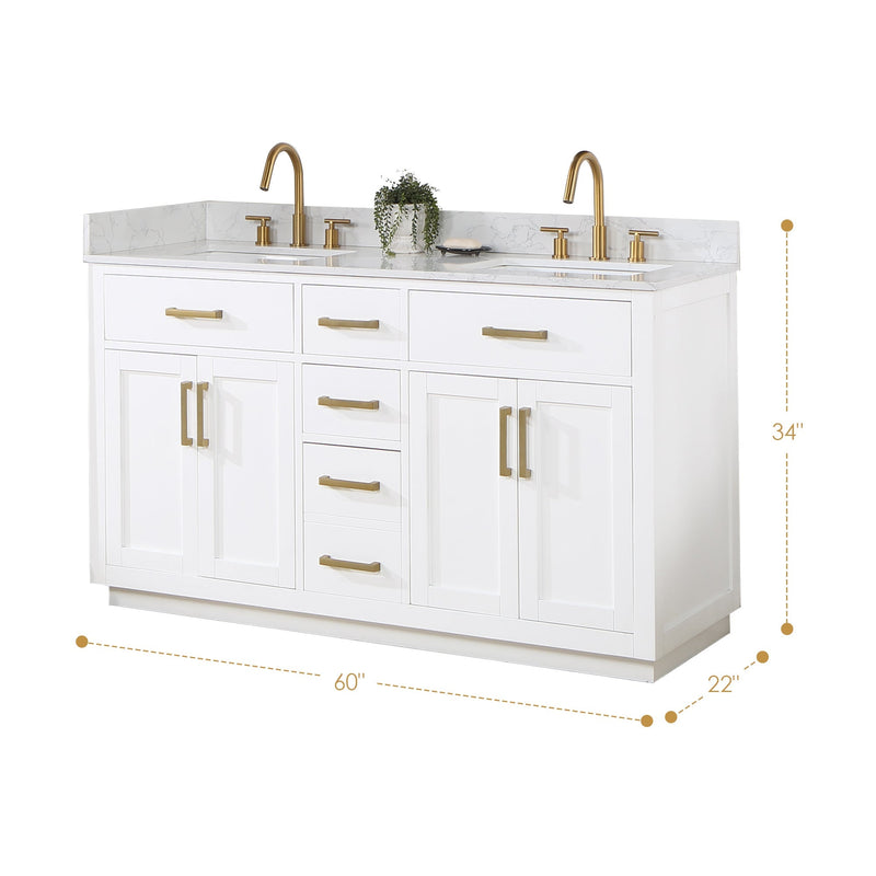 Altair Designs Gavino 60" Double Bathroom Vanity with Composite Stone Countertop - 557060-LB-GW - Backyard Provider