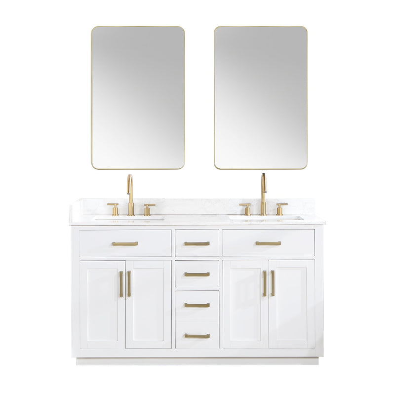 Altair Designs Gavino 60" Double Bathroom Vanity with Composite Stone Countertop - 557060-LB-GW - Backyard Provider