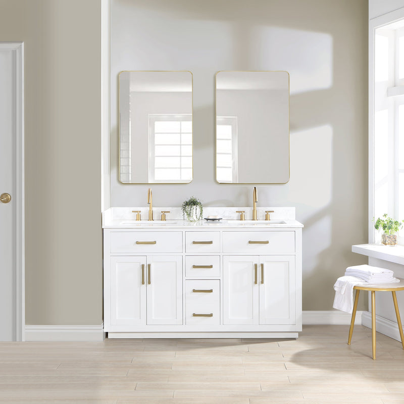 Altair Designs Gavino 60" Double Bathroom Vanity with Composite Stone Countertop - 557060-LB-GW - Backyard Provider