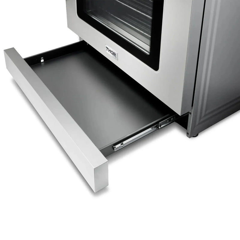 Thor Kitchen Appliance Package - 36 In. Gas Range, Range Hood, Microwave Drawer, AP-TRG3601LP-W-4