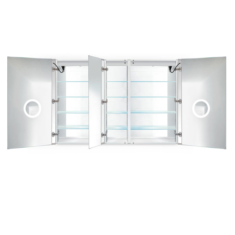 Krugg Svange 6042DLLR 60″ X 42″ Double LED Medicine Cabinet with Dimmer & Defogger SVANGE6042DLLR - Backyard Provider