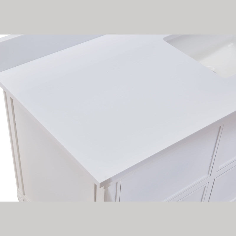 Altair Designs Viterbo Single Sink Bathroom Vanity Countertop in Snow White - 66049-CTP-SW - Backyard Provider