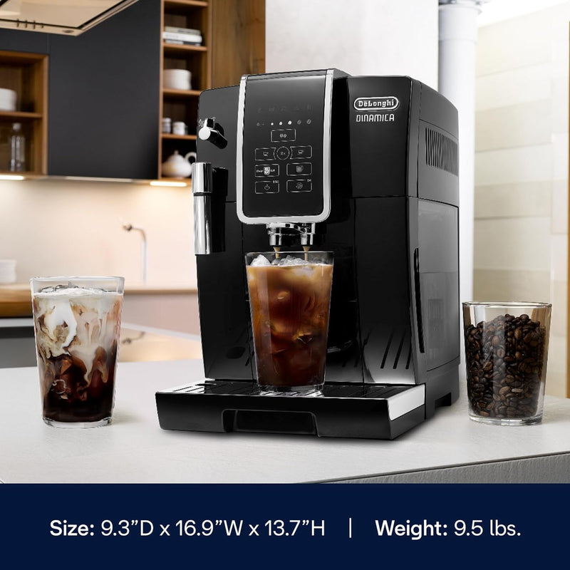 De'Longhi Dinamica Fully Automatic Coffee and Espresso Machine in Black ECAM35020B