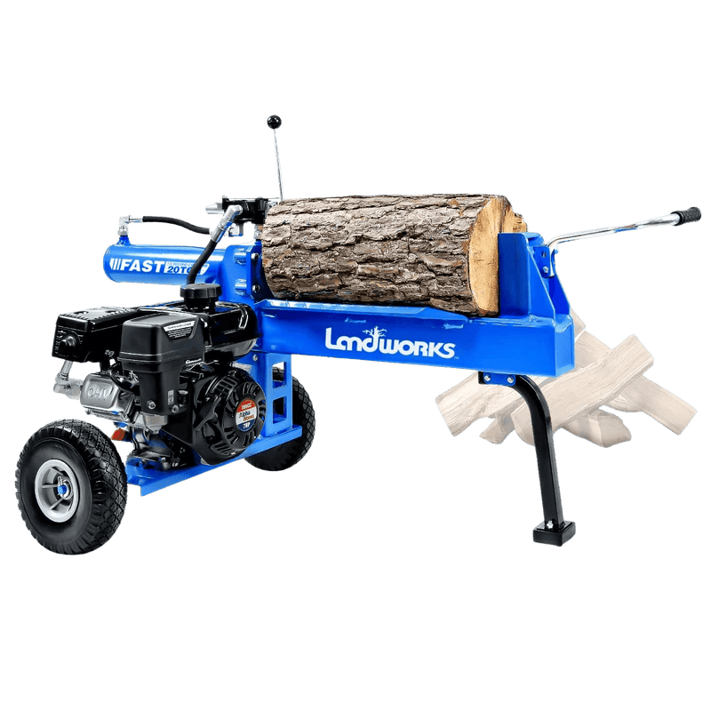 Landworks GUO079 7HP 212 CC 10" Diameter 20 Ton Hydraulic System Gas-Powered Log Splitter New