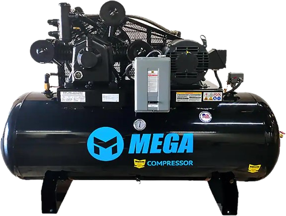 Mega Compressor Air Compressor 120 Gallon 10 HP 175 PSI Electric Start New MP-10120H3-U460