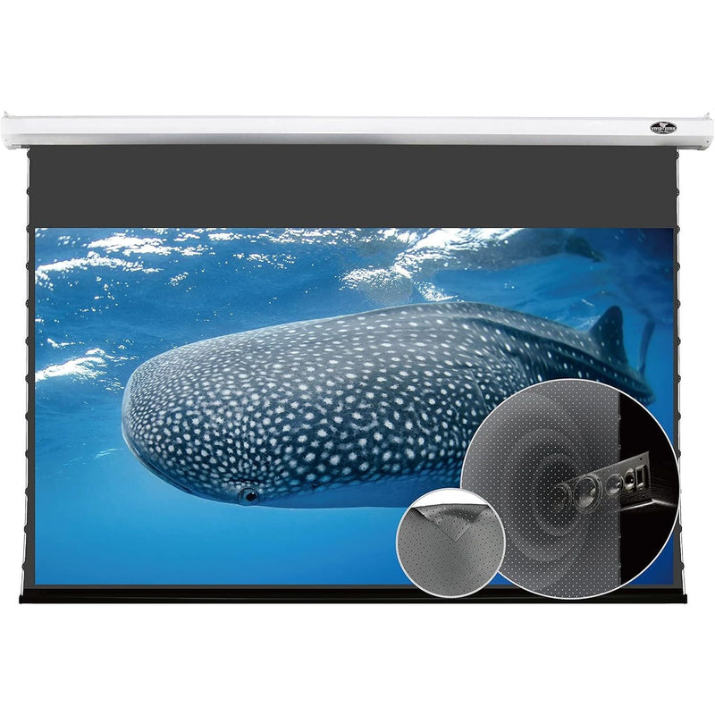 VIVIDSTORM Ceiling Mount Obsidian Long Focus ALR Deluxe Motorized Standard Throw Projector Screen