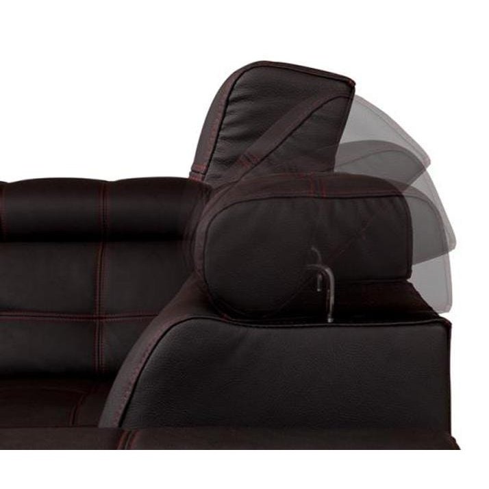 Maxima House Loveseat IRYS 2 Black/ Red stiches - DOLM02 - Backyard Provider