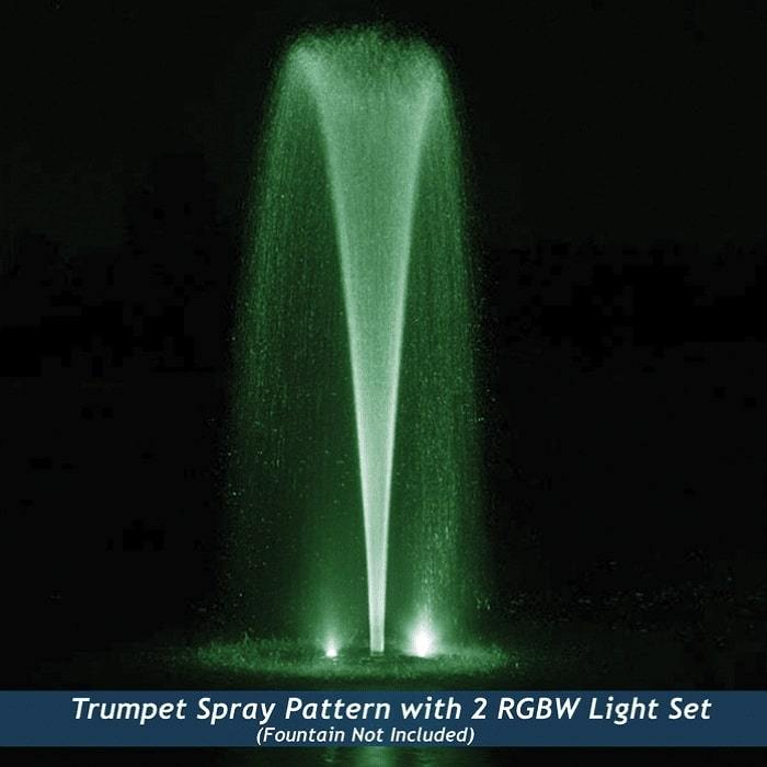 Airmax 2 Light Set with RGBW Color Changing LED Fountain