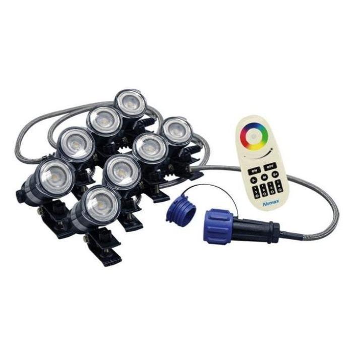 Airmax RGBW Color Changing LED Fountain Set - 8 Lights