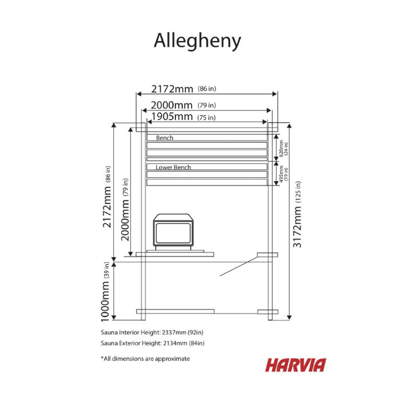 Almost Heaven Allegheny 6-person Cabin Sauna