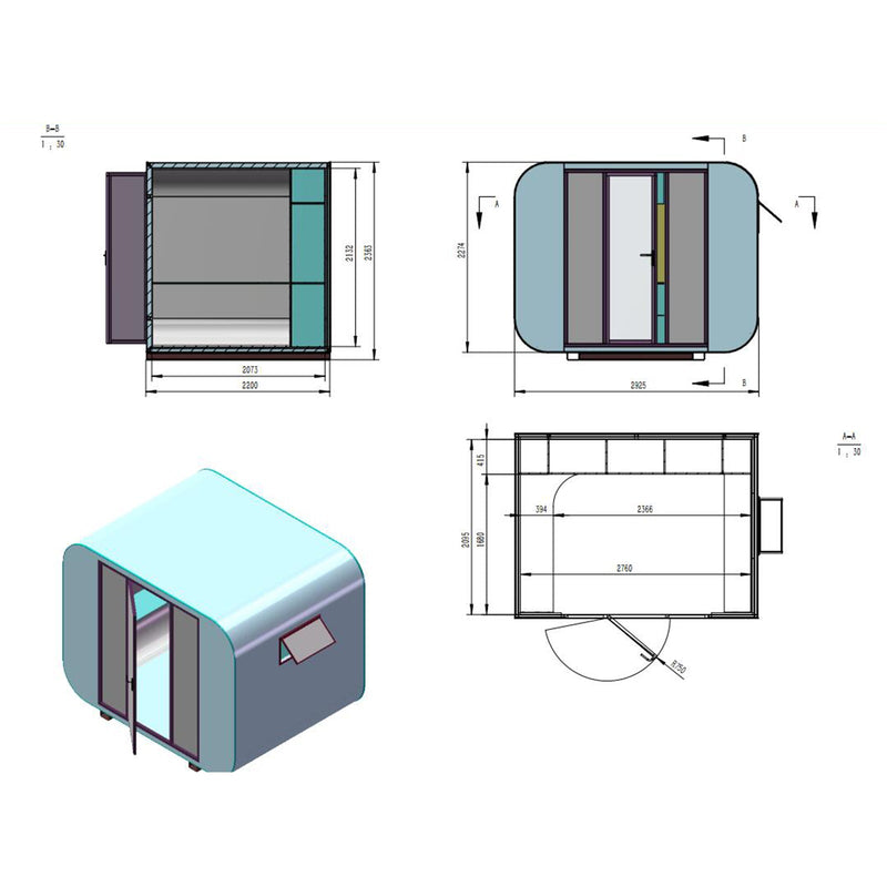 Modern Office Tiny Office Tiny House 10ft SUIPB2930MM