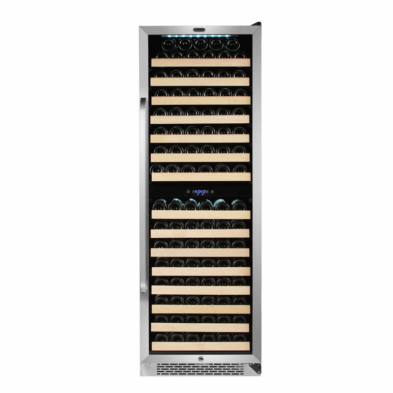 Whynter 164 Bottle Stainless Steel Dual Zone Compressor Wine Cooler BWR-1642DZ