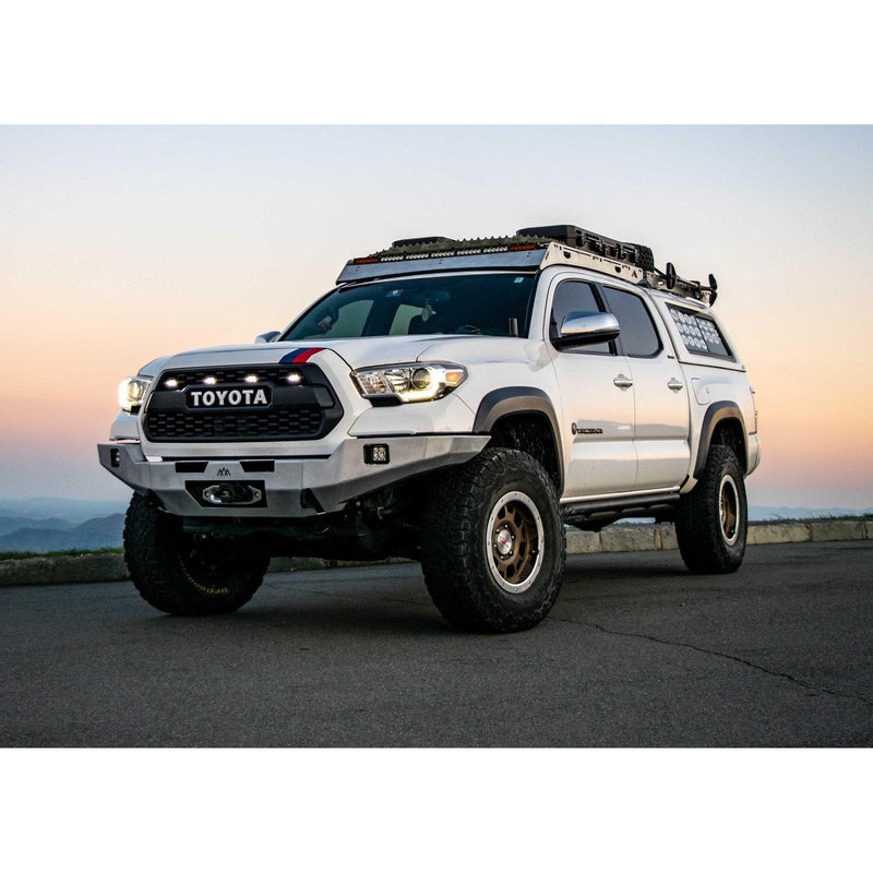 Backwoods Adventure Mods Toyota Tacoma 3rd Gen 2016+ Hi-Lite Overland Front Bumper No Bull Bar