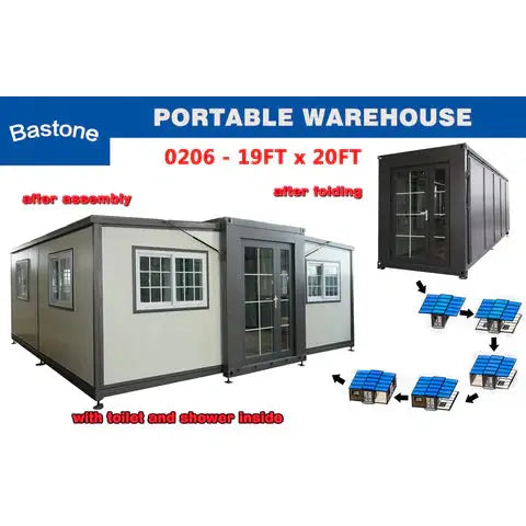 Modern Office Expandable Prefab Home 19ft x 20ft PM000119